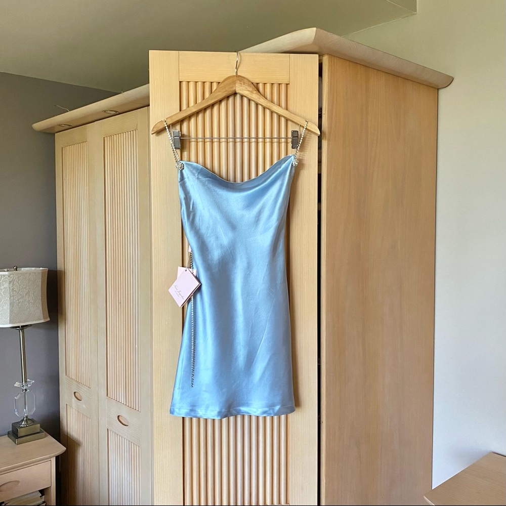 Nana jacqueline baby blue crystal dress with tags 💎😍